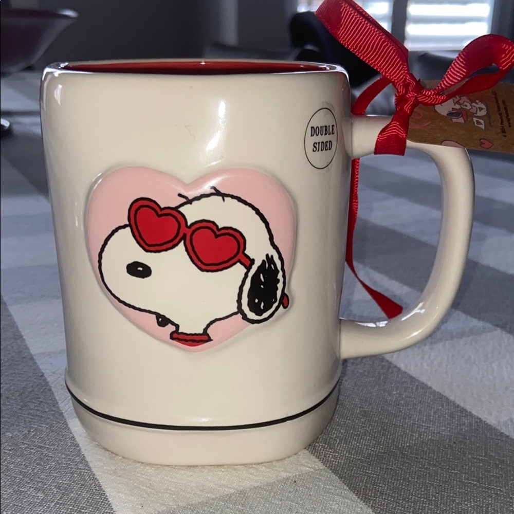 Rae Dunn White and Red Snoopy Dining Mug